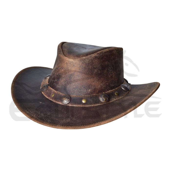Leather Cowboy Western Hat Concho Band