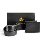 Kordovan Combo Wallet & Belt Gift Set