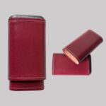 Cigar leather case for 3 cigars