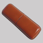 Cigar leather case For 2 cigars Brown