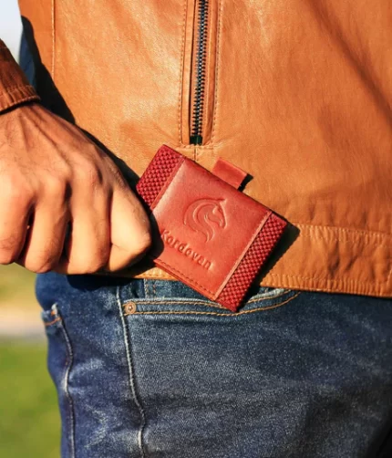 KODO Wallet Red Crazy Horse Cow Leather