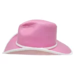 Beautiful Pink Leather Cowgirl Hat