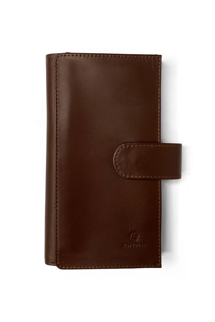 Dual Mobile Brown Women's Wallet with Notepad