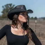 Hollywood Leather Womens Black Cowboy