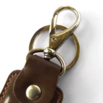 Leather Key Chain with Belt Loop Brown