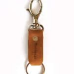 Kordovans Clip Leather Keychain Dark
