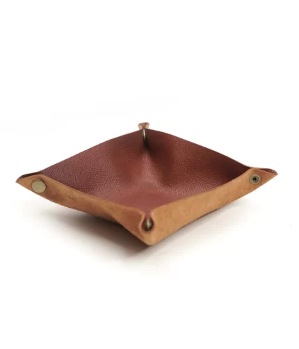 Leather Tray Organizer Brown