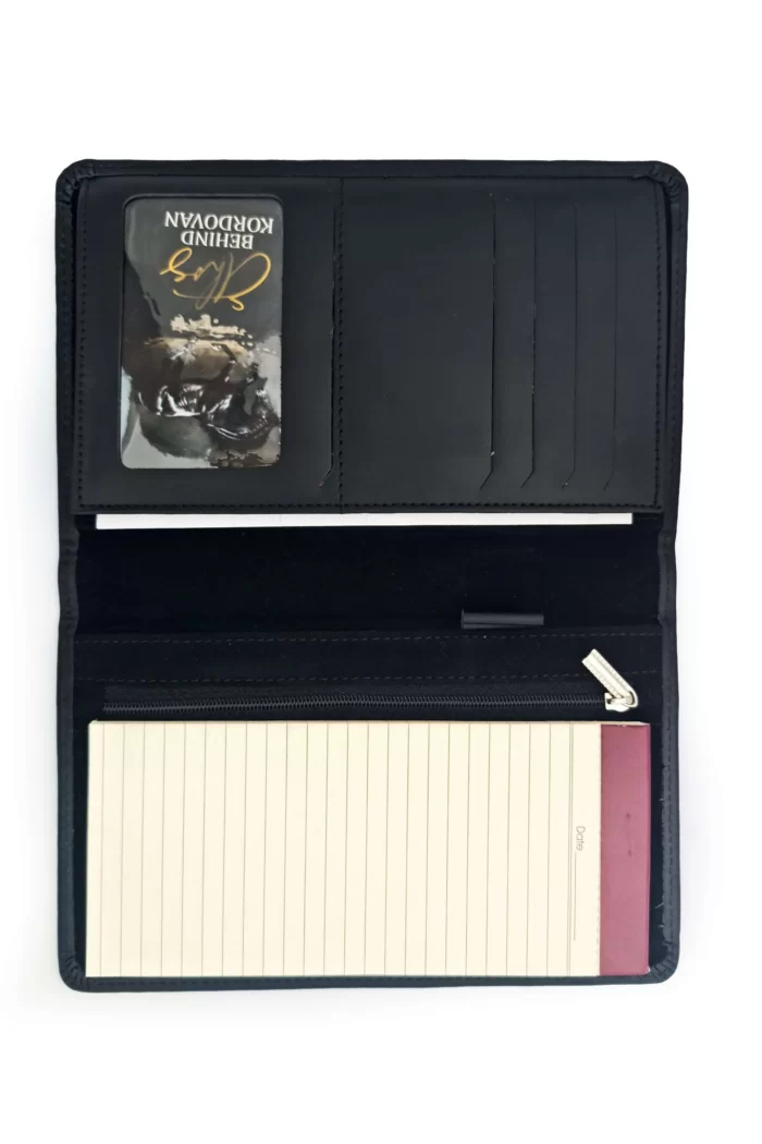 Mini Leather Folio Note Pad Organizer