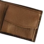 Dark Brown Gator Bifold Wallet for Men