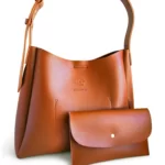 Exclusive Vegan TOTE BAG POUCH Light Brown