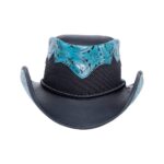 Sierra Mens Leather Cowboy slate Hat