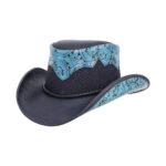 Sierra Mens Leather Cowboy slate Hat