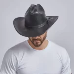 Gorge Mens Leather Cattleman Cowboy Hat