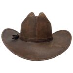 Gorge Mens Leather Cattleman Cowboy Hat