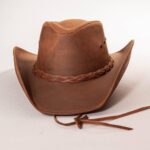 Hollywood Mens Leather Cowboy Hat