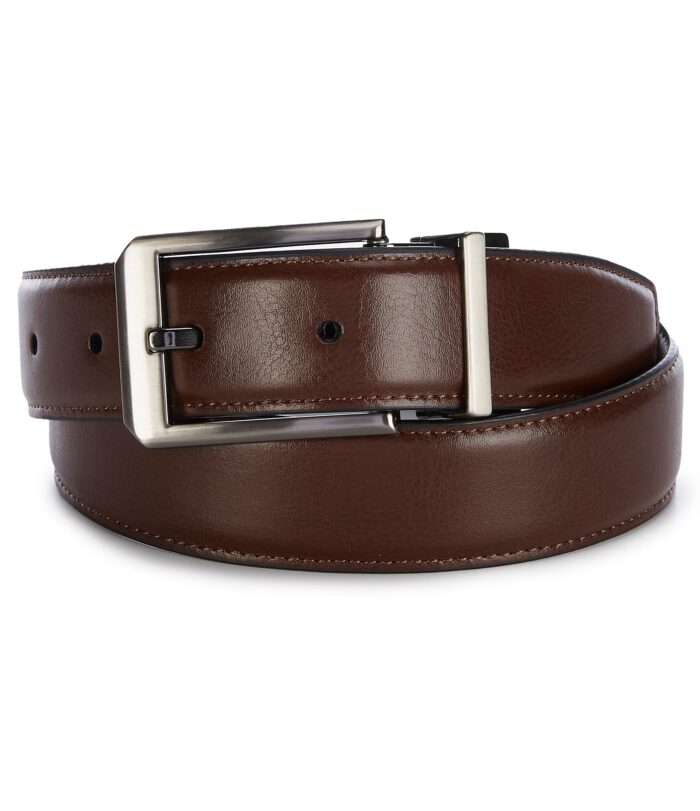 Boys Brown Leather Reversible Belt