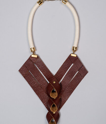 Leather Trigonal Fashion Necklace
