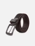 BROWN LEATHER BELT With Silver Buckle