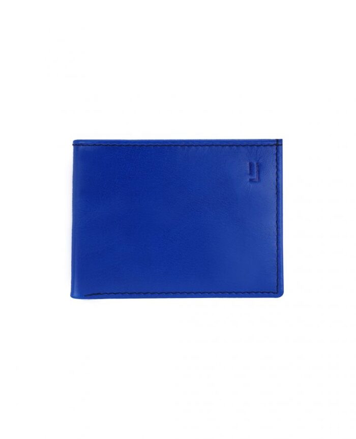 Blue Branded Leather Wallet