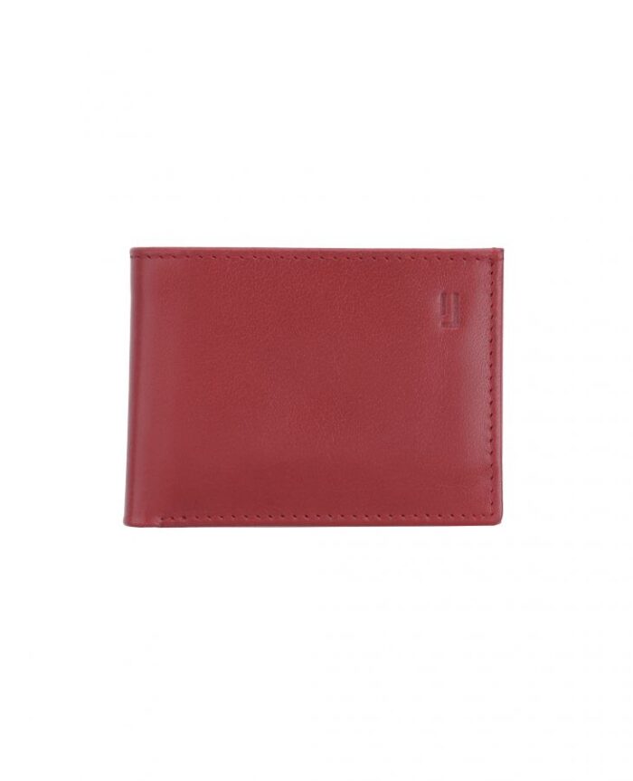 Red Branded Leather Wallet