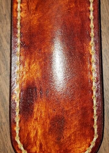 Vintage Brown Leather Skillet Pan