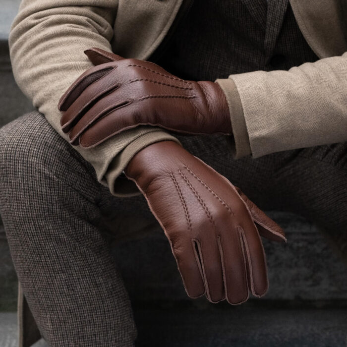 Diego American deerskin leather gloves