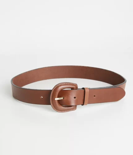 Louisa Covered Buckle Leather Belt