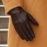Marco Brown Lambskin Leather Gloves
