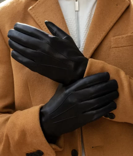 Marco Black Lambskin Leather Gloves