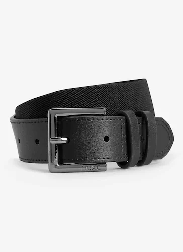 Black Leather And Elastic Belt