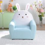 Baby Leather Cute Blue Rabbit Lazy Sofa