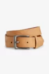 Tan Brown Leather And Silver Buckle