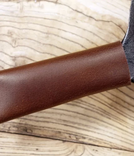 Brown Leather Skillet Pan Handle Cover