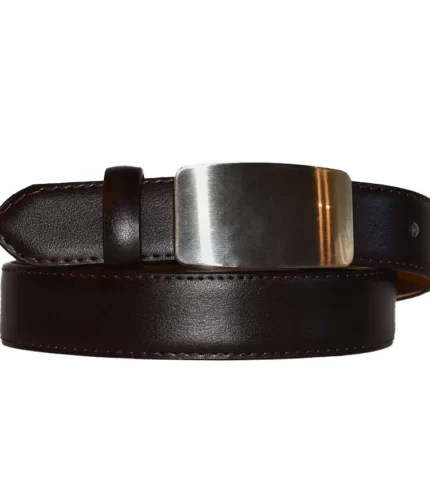 Dark Brown Genuine Leather Boys Belt