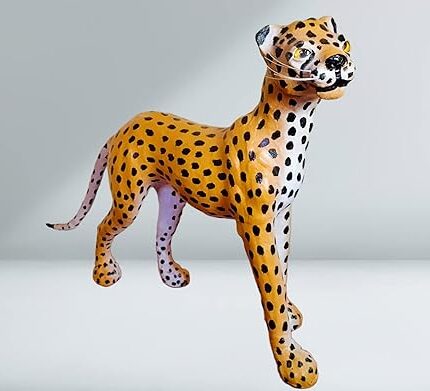 Unique Decorative Walking Leopard Leather