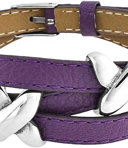 Purple Leather Women Love Bracelet