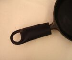 Black leather pan holder
