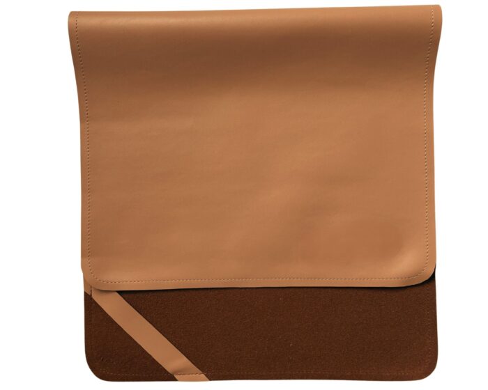 Tan Leather change mat baby Portable