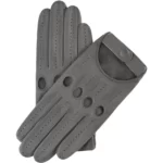 Alessa Grey Lambskin Leather Gloves