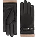 Alonzo Black Lambskin Leather Gloves
