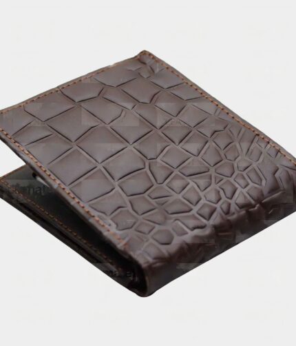 Mens Chocolate Brown Crocodile Wallet