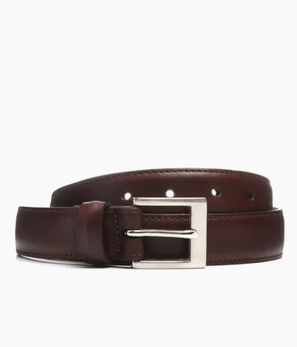 Mens Classic Brown Leather Belt