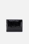 Croco Black Leather Wallet