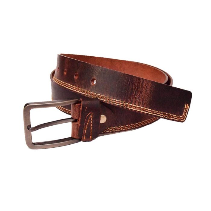 40mm Triple Stitch Leather Belt