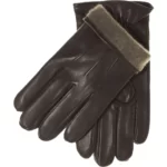 Giovanni Brown Lambskin Leather Gloves