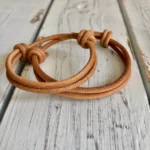 His and Hers Natural Leather Bracelet