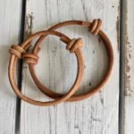 His and Hers Natural Leather Bracelet