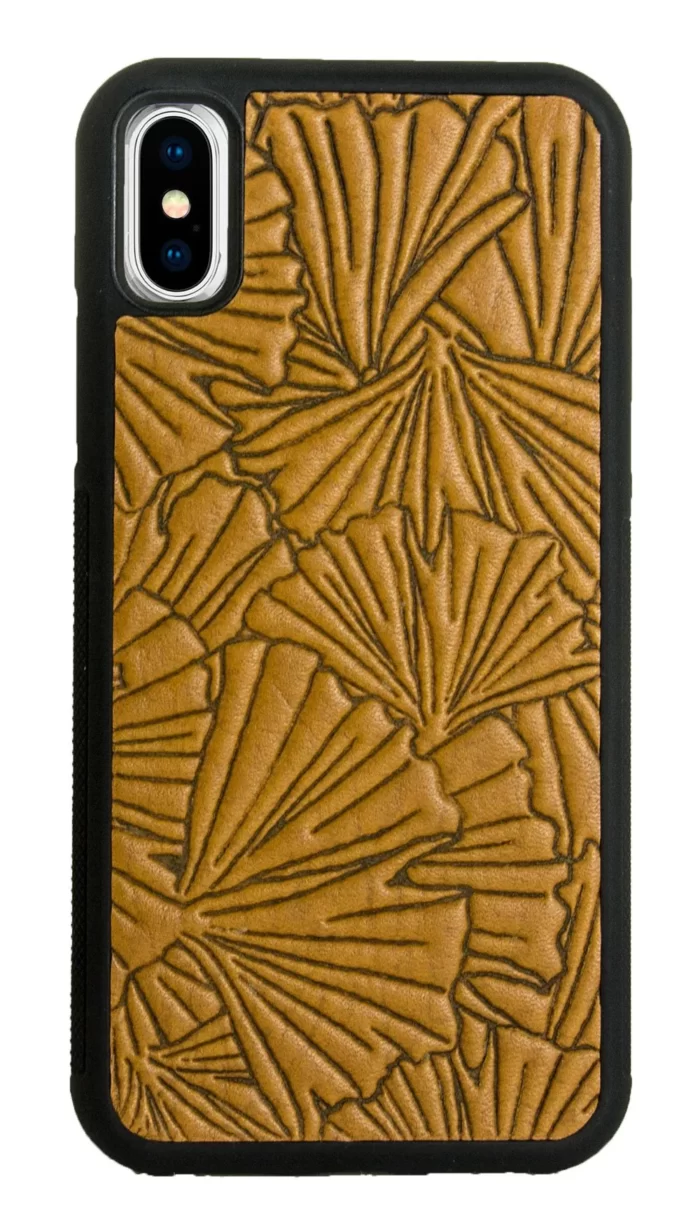 iPhone X Leather Case Ginkgo