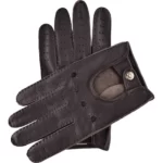 Dark Brown Leather Driving Gloves