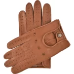 Leonardo Brown Leather Driving Gloves